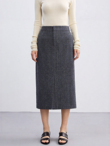 Eastern Light | 100 Wool Old Money Style Pencil Skirt
