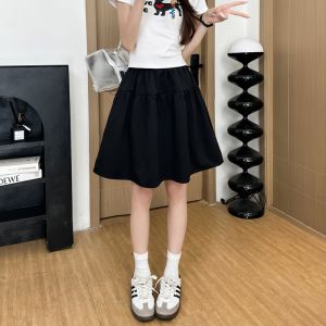 YAYANGREN | Navy Blue Casual Japanese Style Flared Mini Skirt