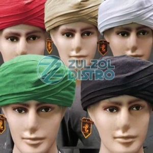 Peci Sorban Imamah Tanpa Tali Permanen Full Kain Lentur - Model Sorban Terbaru Turban Muslim Cap