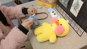 2023 Cartoon LaLafanfan Cafe Yellow Duck Plush Toy Stuffed Soft Kawaii Duck Doll Animal Pillow Girl New-Year Gift for Children