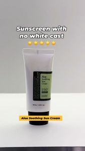 COSRX Aloe Soothing Sun Cream SPF 50 PA+++ COSRX Sunscreen Facial Skincare Sunscreen Face Sunscreen Non-Greasy and No White Cast 50ml