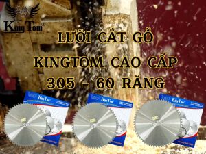 Lưỡi Cưa - Lưỡi Cắt Gỗ Cao Cấp 305-60 Răng KingTom - Chuyên Gỗ Có Đinh (Khe Laser Giảm Nhiệt Giảm Bụi Tối Đa)