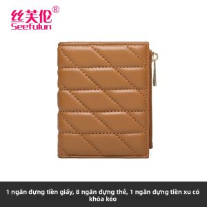 SIFULUN | Ví Da Cừu Kiểu Dáng Nhỏ Gọn Cho Phụ Nữ Với Nhiều Khe Đựng Thẻ