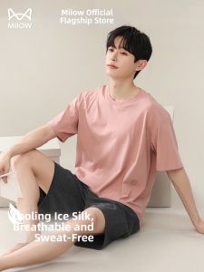 MiiOW | Short Sleeve Shorts Ice Silk Modal Teen Boys Pajama Set