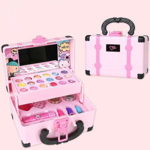 Kids Makeup Set Non ToxicWashable Cosmetics Toys Set Pretend Game Princess Eyeshadow Blush Lipstick Makeup HandbagMake up set for Kids RealChristmas gifts toy for kids girl