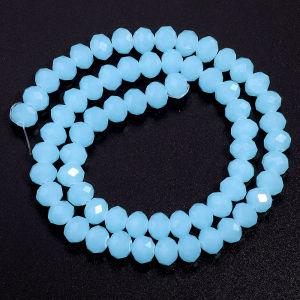 1strand/lot Light blue Faceted Glass Beads Abacus Crystal Beads Loose Spacer Beads For Jewelry Making DIY Necklace Bracelet