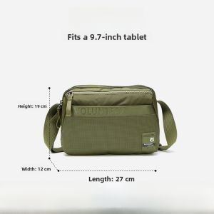 spaceman | Mens Casual Oxford Cloth Crossbody Bag Lightweight Waterproof Single Shoulder Canvas Small Bag Street Style Trendy Backpack