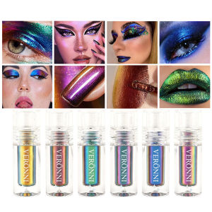 VERONNI 6 Colors Metallic Liquid Chameleon Eyeshadow Highly Pigmented Long-Lasting Eye Shadow Makeup Holographic Glitter Multichrome Eyeshadows Gifts for Women