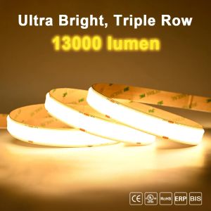 Super Bright COB LED Strip Light 2600 Lumen/m High Density 960LEDs/m Flexible Dimmable RA90 Led Lighting 3000K 4000K 6500K DC24V