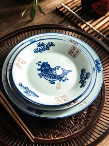 เรียบหรู จานเล็กสำหรับจานเย็นและขนมหกนิ้วกระดูกทิ้งแผ่นใช้ในบ้านรุ่นใหม่พอร์ซเลนพืชลายดอกไม้