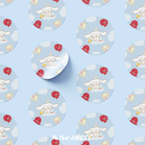 Cartoon round Stickers Big Ear Dog Adhesive Notes Happy Stick Sticker Album Seal Sticker Non-Drying Glue Sticker
