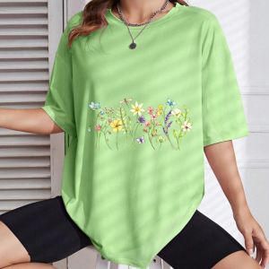 1Pc Flowers Attract Dragonflies Heat Transfer For Clothes DIY Washable T-shirts Iron-on Thermal Stickers Patches Appliqued
