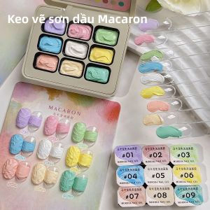 Sơn Móng Tay Dầu Macaron 9 Màu Độ Bão Hòa Cao Chất Bán Đặc Dạng Thoa Dễ Tán Gel Móng Đóng Hộp Dùng Cho Chuyên Nghiệp