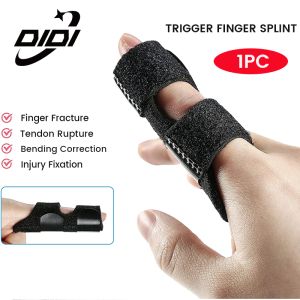 DIDI 1PC Aluminum Finger Splint Adjustable Trigger Finger Fixing Splint Straightening Brace