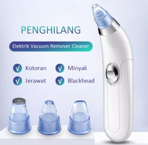 Pembersih komedo Wajah Elektrik alat facial Remover Vacuum Facial Cleaner Listrik Jerawat  Kit dengan 3 Kepala Hisap untuk Wanita Electric