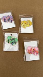 SMJEL Enamel Green Pink Leaf Pendant Earrings for Women Modern Jewelry Exaggerated Leaves Earring 2026 Bridesmaid Gift Wholesale
