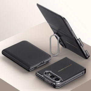 szhaiyu | Luxury Matte Leather Skin-Friendly Magnetic Flip Phone Case For iPhone Duo 18 Fold With Lens Bracket Shockproof Protect Cover