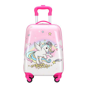 Cute Cartoon 360 Degree Wheel Lightweight School Bag For Kids 18 Inch
