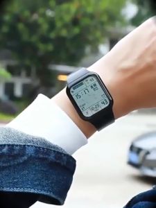 BISA Jam Tangan Digital untuk Pria Jam Tangan Digital LED Mewah 12/24 Jam Tahan Air Olahraga Stopwatch Kronograf
