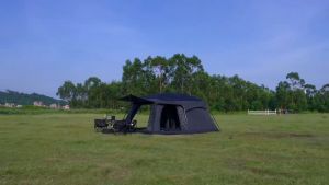 BLACK เต็นท์ครอบครัว ขนาดใหญ่ โถง จุ 4-10 คน กันน้ำ พกพาสะดวก เต็นท์สนาม แคมป์ปิ้ง วิลล่า