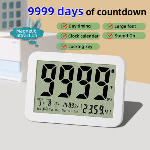 9999-Days Digital Countdown Days Timer ClockLarge Screen Electronic Timers for Classroom Wedding Retirement Countdown Timer