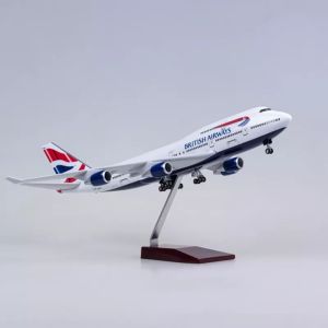 B747 British Airways Passenger Aircraft Model 47cm Scale Plane 1:150 Collectible Miniature Airplane Resin Die-Casting Gift
