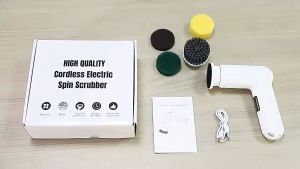 Electric Spin Scrubber Cordless Shower Scrubber with Battery Level Display & 2 Speeds Electric Scrub