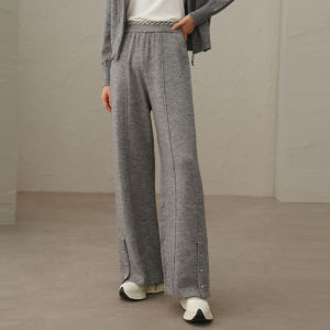 Yigue | Wool Blend Straight Leg Casual Pants
