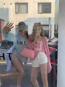 Sun Protection Off Shoulder Knit T-Shirt Blouse