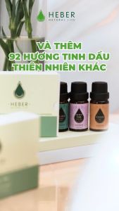 Tinh Dầu Sả Chanh Lemongrass Essential Oil Heber Natural Life 100% Thiên Nhiên Nguyên Chất Cao Cấp Nhập Khẩu Xông Thơm Phòng