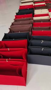 Felt Insert Liner Purse Organiser Pouch Handbag Tote Internal Organizer Bag with Pockets Dustproof Felt Liner for Longchamp Bag