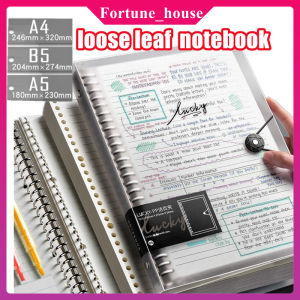 A5 B5 A4 Loose Leaf Notebook Grid Dotted Diary Notebook Detachable Refillable Notebook Company School Stationery Supplies 活頁筆記本