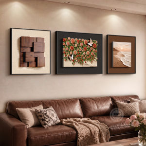 RUIBAHAO | 3D Stereo Solid Wood Mid-century Style Living Room Decorative Wall Art