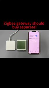 Onenuo tuya ZigBee nhiệt độ và độ ẩm cảm biến với màn hình LCD hiển thị kỹ thuật số nhiệt kế không dây làm việc với Alexa Google
