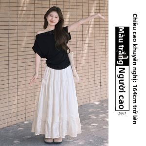 YAYANGREN | Váy Xếp Ly Voan Thanh Lịch Phong Cách Hàn Quốc Mùa Hè Trắng