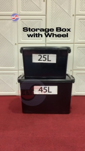 MAXONIC 46L/80L BLACK PLASTIC STORAGE BOX | KOTAK SIMPANAN PLASTIK | STACKABLE LARGE | KOTAK SIMPANAN HITAM BESAR