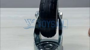 3/4/5inch Black Mute Rubber Caster Wheels Fixed/Rotate/Brake Trolley Wheel (With Lock/Without Lock)