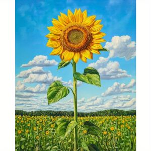 BILIBILI | Sunflower Paint By Numbers for Adults Handpainted Number Drawing Coloring Wall Art Living Room Decor