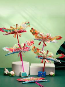 ZAODONGFANG | Chinese Style Dragon Boat Pinwheel DIY Toy