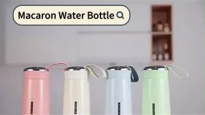 Ready Stock Korea Style 400ml Glass Water Thermos Drinking Bottle Vacuum Flask Insulated Tumbler Leak Proof Hot Coffee Mug Cup Outdoor Travel Gift Simple Portable Heat Resistant Cheap NICE Design Colourful Macaron Kids Girls Adult School Tuition Office