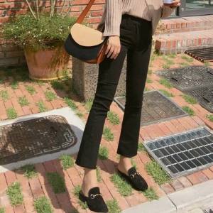 High Waist Flared Jeans Womens Black Elastic Slimming Long Pants Spring Autumn New Style Cotton Stretch Denim High Waist Jeans