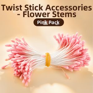 MINGZHUO | Red Color Handmade DIY Flower Material Kit Special Dense Chenille Stems
