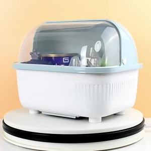 ที่คว่ําจาน ที่ครอบจาน ล่องใส่จานชามมีฝาปิด มีฝาปิด กันฝุ่นละออง กันแมลง ประหยัดพื้นที่ในห้องครัว ที่คว่ำชามจาน