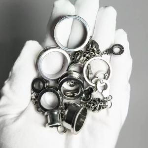 Stainless Steel Dangle Skull Ear Plugs Expanders Handcuff Ear Gauge Tunnles Earring Gauges Stretchers Piercing Jewelry 8mm-25mm