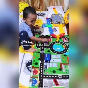 Building Parking Diy Suitcase Mainan Edukatif Anak Mainan Anak Laki Laki 3 Tahun Mobil Mobilan