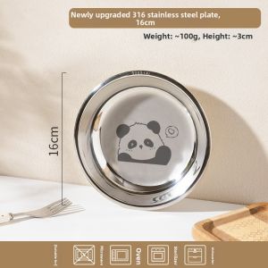 BAICHANG | Food-grade 316L Stainless Steel Child Feeding Plate