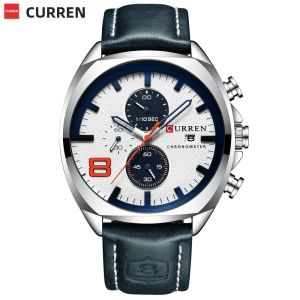 Đồng Hồ Thạch Anh Sang Trọng Dành Cho Nam CURREN 3 Mặt Số Phụ Chronograph Ngày Thể Thao Thông Thường Dây Da Đồng Hồ Đeo Tay Quà Tặng Thời Trang Cho Anh Ấy