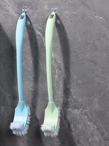 Bathroom Toilet Brush: Double Sided Plastic Multipurpose Cleaning Brush - No Dead Corner Toilet Brush