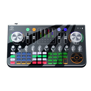 Haomuren | Professional Wireless Live Streaming Sound Card Device Mobile & PC Microphone Singing Broadcaster