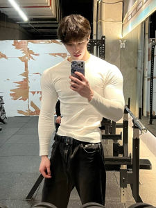 ZHUOCAN | Sweat Wicking Fitted Muscle Show Long Sleeve T-Shirt